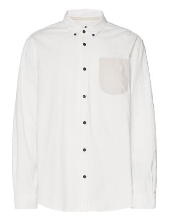 Aklouis Sersucker Shirt White Anerkjendt