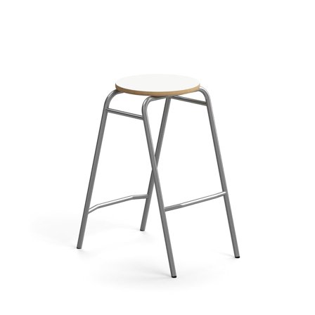 Bar stool ALTUS, H 690 mm, silver white