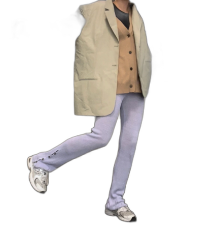 Acne virkade /stickade lila byxor