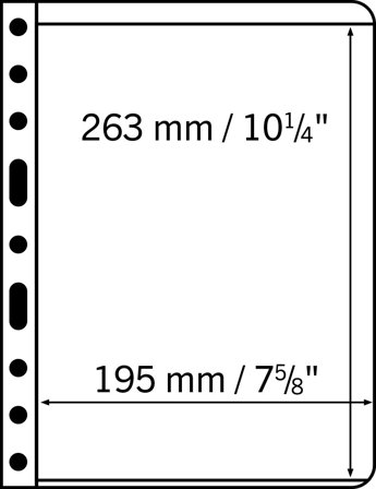 VARIO lommer - 1 Stribe - Klar, Leuchtturm Pakke med 5 stk.