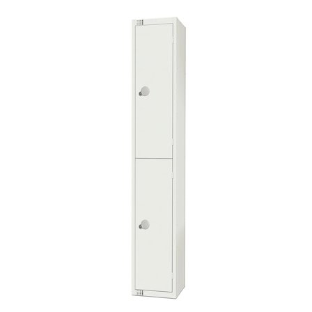 Elite white locker, 2 door, 1800x300x450 mm, all white