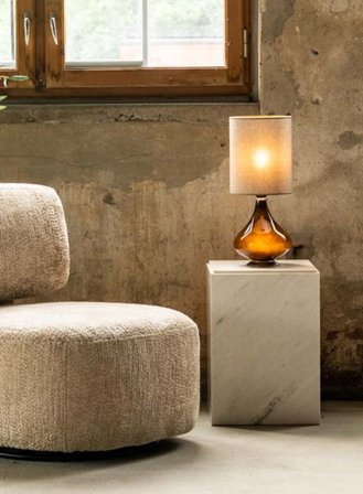 Flavia mini bordlampe H48 - negra m/ninfa arena skjerm