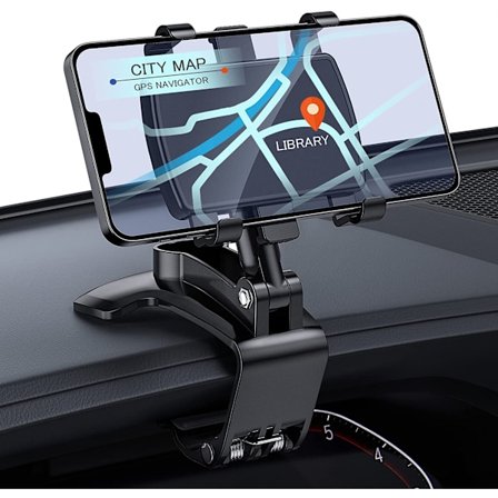 Biltelefonholder til instrumentbræt, 360° drejelig telefonholder til bil