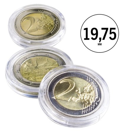 Leuchtturm ULTRA runde møntkapsler til mønt Ø 19,75 mm - 10 stk.