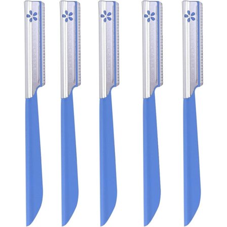 5-pack ögonbrynsrakare - Trimmer, Rakhyvel, Hårfjernare (Blå)