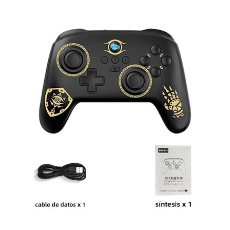 Trådløs spillkontroller Switch Pro Gamepad med gull- og svartfargeskjema for Nintendo Switch OLED/Lite Joystick Kompatibel med Steam Yuzu PC