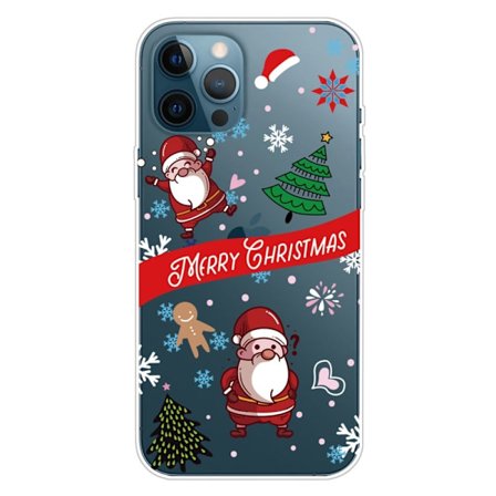 iPhone 14 Pro Funny Christmas Pattern Design Phone Case Soft Flexible Slim stødsikkert Anti-Fingerprint Cover - To Julemænd