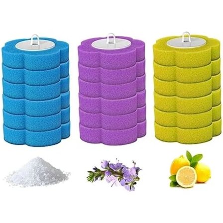 18 stk. Engangs toiletbørste Refill Toiletbørstehoved Refill 3 Lag Svamp Toilet Refill Børstehoved