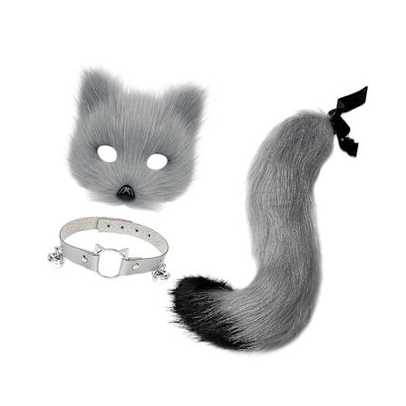 Therian Naamio ja Häntä Cosplay Naamio Festivaali Halloween Juhla Puku Syntymäpäivä-lingling}