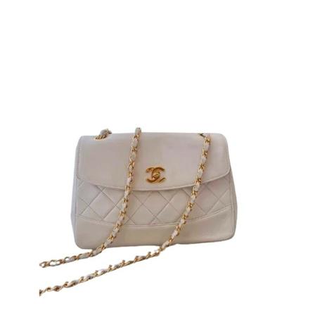 Chanel Vintage, Pre-owned Shoulder Bags Wit, Dames, Maat:ONE Size,leer