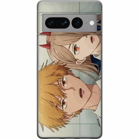 Google Pixel 7 Pro Genomskinligt Skal Chainsaw Man