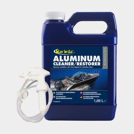 Limpieza de aluminio Star Brite Ultimate Aluminium Cleaner & Restorer, listo para usar, con boquilla de spray, 1.89 litros