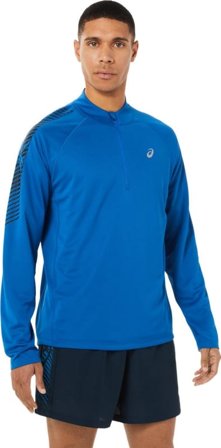 Asics Men's Icon LS 1/2 Zip Men long-sleeved training tops Blue S