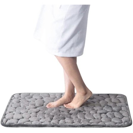 Brostenspræget Badeværelsesmåtte Skridsikre Tæpper Ved Vask Håndvask Badekar Side Gulvtæppe Brusebad Dørmåtte Memory Foam Pude