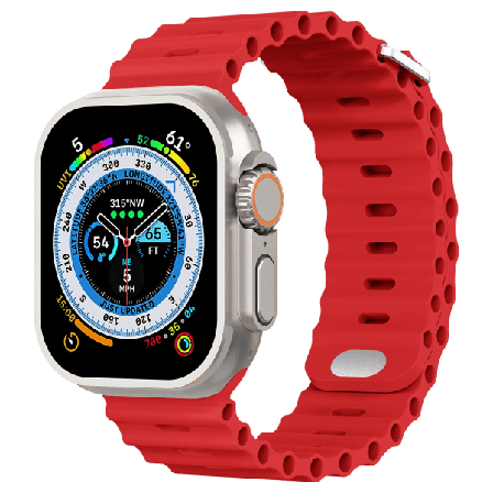 Silikonrem För Apple Watch Ultra 49mm 8 7 45mm 41mm Sportarmband för iwatch 6 5 4 3 2SE 44mm 42mm 38/40mm band Red For 38mm 40mm 41mm