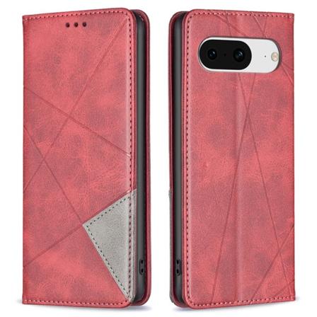 Google Pixel 8 BINFEN COLOR Kohokuvioitu Lompakkokotelo - Punain Red