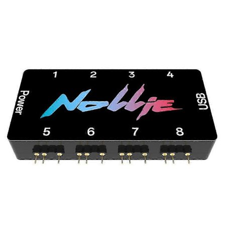 NOLLIE 8-port 5V 3PIN Adresserbar ARGB-kontroller Støtte SignalRGB OpenRGB SATA-strøm for utvidet hovedkortgrensesnitt