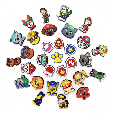 31. Cartoon DIY Cartoon Paw Patrol Serie Crocs PVC Skotilbehør
