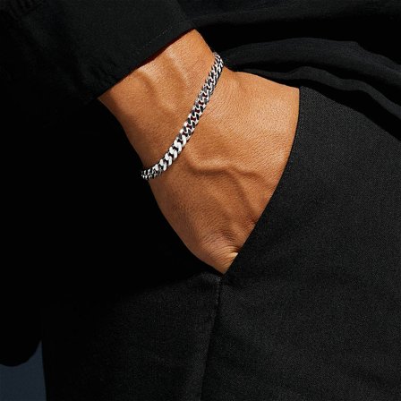 Curb Armband 20 cm - STERLINGSILBER