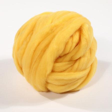 Bulky Wool Lanka Chunky Arm Knitting Super Pehmeä Giant Ball Rovin - Perfet Yellow