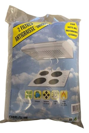 Tvättbart fettfilter 114x47cm