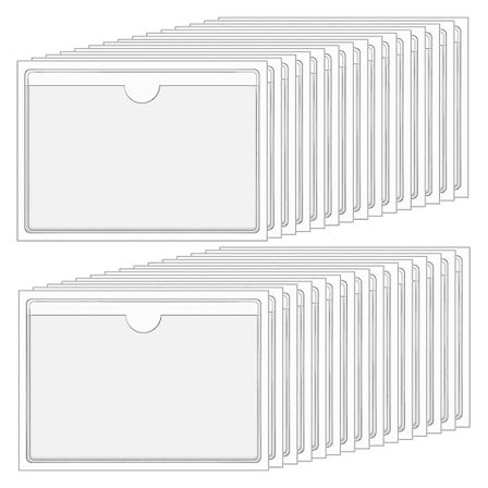 Klart Lim-lommer 4x6 tommer Indexkortlommer Ærmer Selvklæbende Med Topindlæsning Etiketlomme