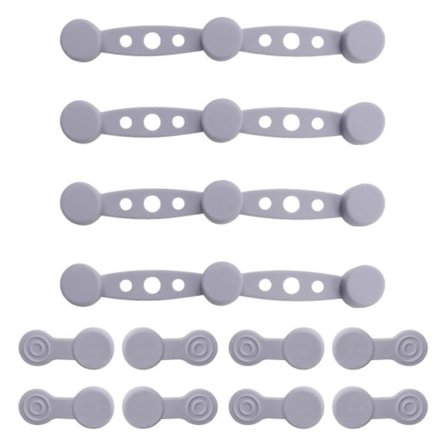 Airfryer Magnet Silikonespænde Varmebestandig Silikoneklemme til Airfryer-liners Nem frigørelse 4 stk. Grå