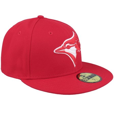 New Era - MLB Červená fitted Kšiltovka - Toronto Blue Jays Redwood 59FIFTY Scarlet/White Fitted @ Hatstore