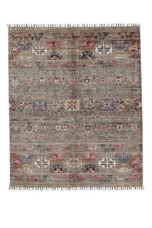 153X184 Koberec Shabargan Moderní Hnědá/Tmavě Šedá (Vlna, Afghánistán) Carpetvista