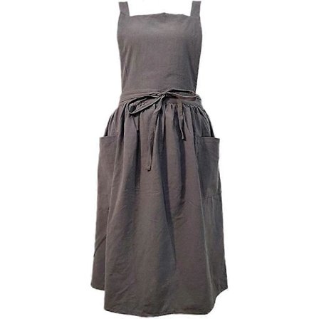 Vintage Forklæde til Kvinder og Piger - Havearbejde, Krydsryg, Pinafore Kjole