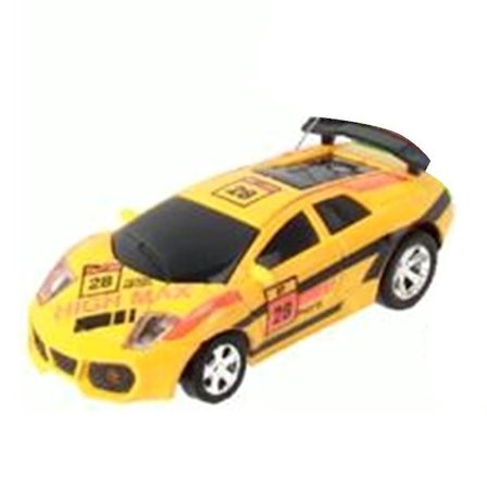 Mini Rc Bil Coke Dåse Radio Fjernbetjening Bil 4 Frekvenser Legetøj Til Børn (gul)