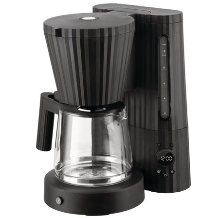 Alessi Plissé kaffetrakter, svart - Kjøp kaffemaskin hos Bakeren og Kokken