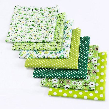 7 stk/sett Blomsterbomullsstoff Systoff Patchwork Quilting Trykte Stoffer DIY Hjem Tekstil
