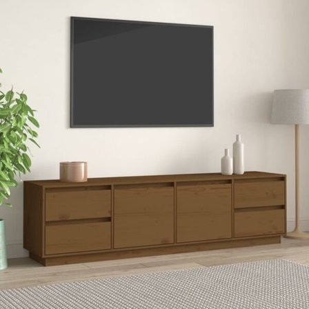 vidaXL Tv-bänk honungsbrun 176x37x47,5 cm massiv furu