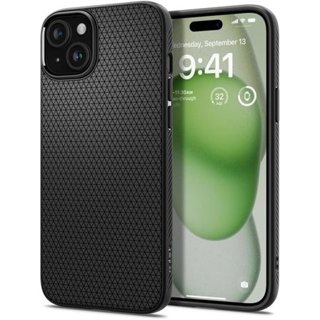 Spigen Liquid Air-fodral för iPhone 15 Plus - matt svart