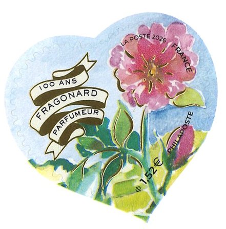 Frankrig - Fragonard rød - Postfrisk selvklæbende frimærke