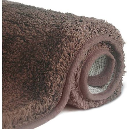 Microfiber Shag Halkfri badmatta, maskintvättbar golvmatta med mjukt vattenabsorberande mikrofiber för badkar, dusch och badrum 50*80