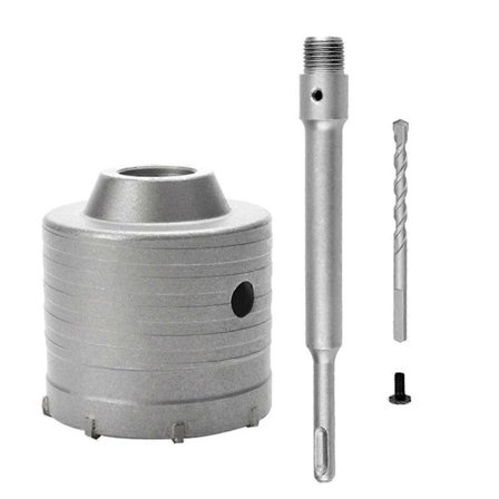 SDS Plus Hammerbor Vegg Hull Sag Bor Sett Kutterverktøy med Rundt Skaft Betong Sement Stein Hullåpner, 70mm