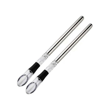 2 x Vinkylare Flaskor Rostfritt Stål Vinkylare Stick Vinkaraff med Vinluftare{REN}