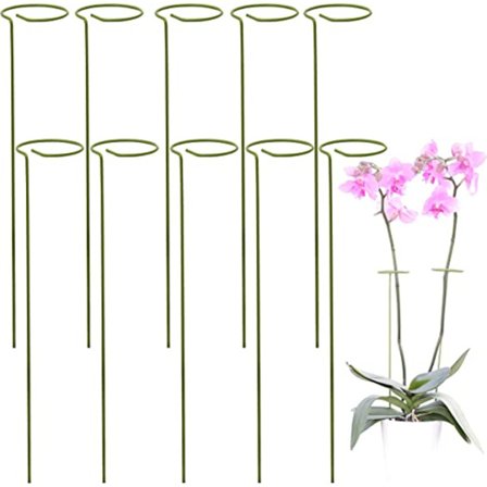 Sett med 10 plantepinne - Støtter for klatreplanter og blomster -
