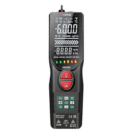 6000 Räknare Professionell Multimeter Motoriserad AC/DC Voltmeter Ohm Detektor Verktyg