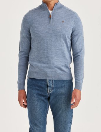 Morris Merino John Zip - Blue - XXL