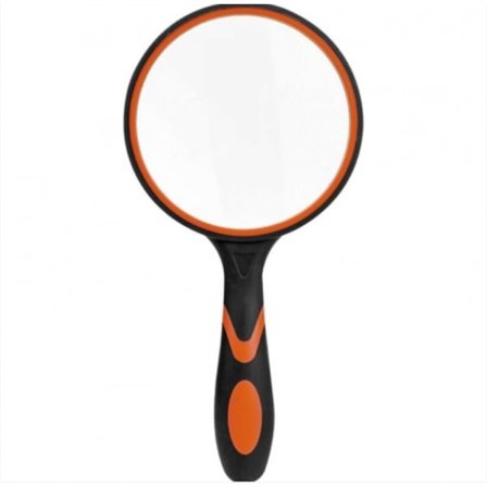 Stor Läslupp Förstoringsglas för Vetenskapsböcker, Tidningar, Läsning, Insekter, Hobbyer, Observation Premiumkvalitet, Svart och Orange