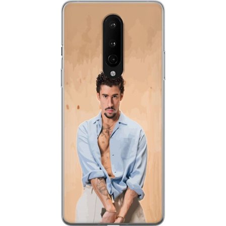 Kompatibelt Mobildeksel til OnePlus 8 Bad Bunny Super Bowl-inspirert grafikk med NFL-trofé og San Francisco-bro i sportdesign