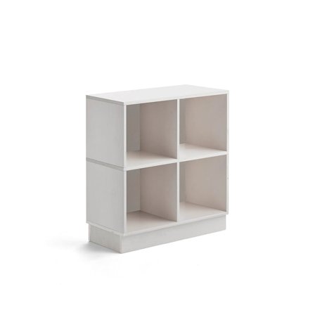 Storage unit RICO, with plinth, 4 comps, W 800 mm, white