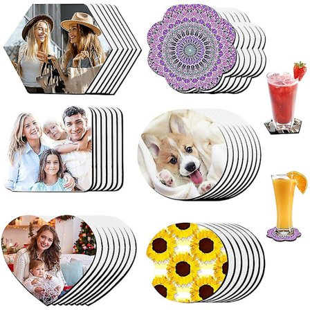 42 stk. sublimerings-underlag, blanke varmeoverførings-underlag, varmepresset trykning af håndværk, ikke-s