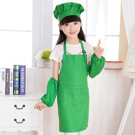 Barnas forkle med lomme foran - Jente og gutt - Kjøkkenforkle - Håndverk - Maling - Matlaging - Babyforkle