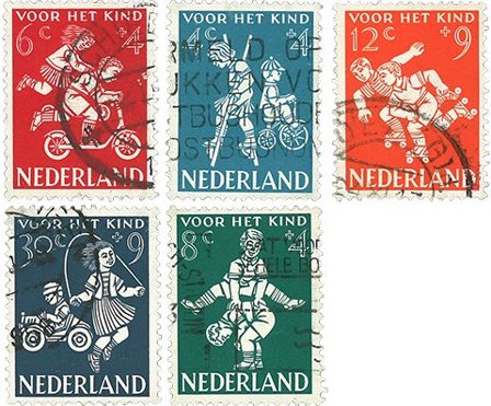 Holland 1958 - NVPH 715-19 - Stemplet