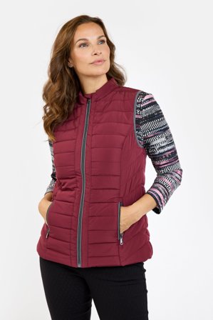 BRANDTEX - Vest - Vinrød - Quiltet