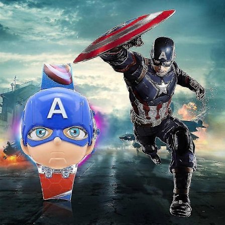 Blinkende Lys Musikk Klokke Barneleker Gutter Jenter Marvel Avengers Lysende Klokke [Db] Captain America